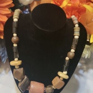 Earthy Tones Beaded Necklace
